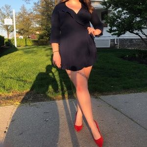 Navy Wrap Dress